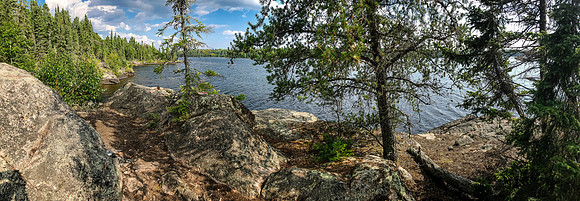 Campsite on Telescope Lake.