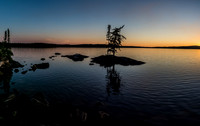 Evening at the Island Campsite on Telescope Lake.