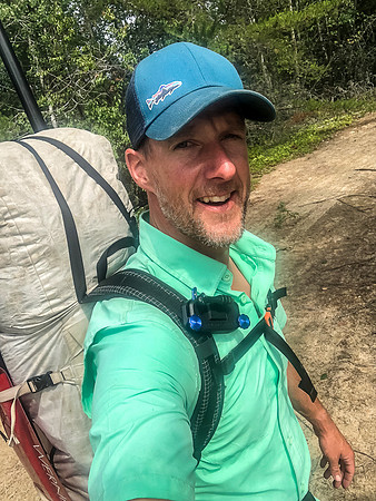 A selfie before heading back out into the wild.
