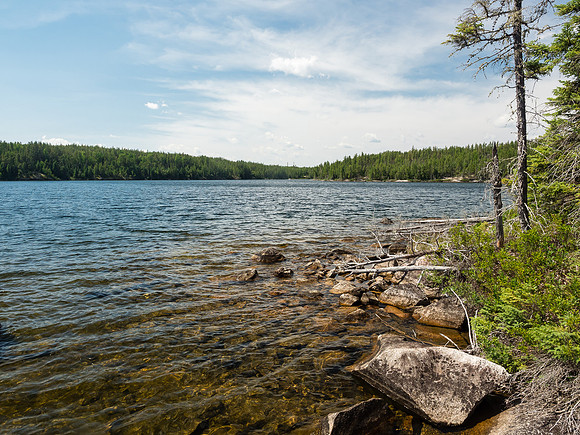 Campsite on Crystal Lake.