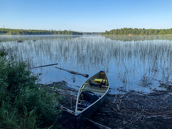 Leaving Telescope Lake for the Hjalmar Lakes.