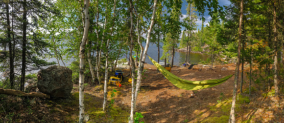 Campsite on Telescope Lake.