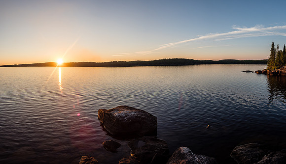 Evening at the Island Campsite on Telescope Lake.