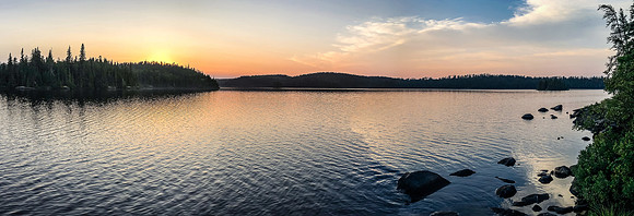 Sunset on Onnie Lake.