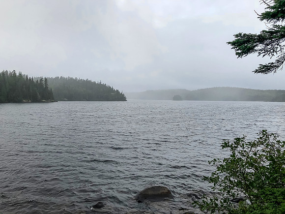 Storms blow through camp again on Sunday.