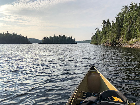 Paddling Peterson Lake.