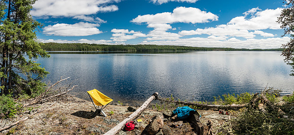 Campsite on Page Lake.