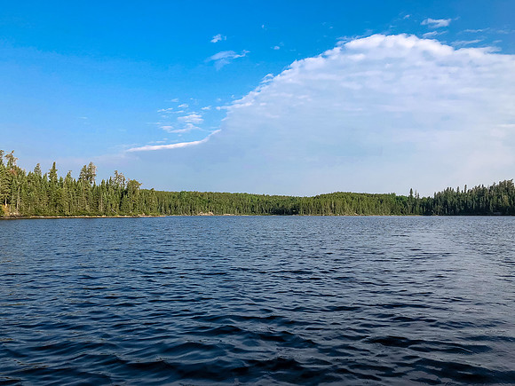 Paddling Peterson Lake.