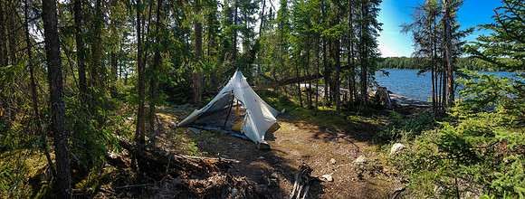Campsite on Crystal Lake.