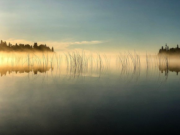 Morning mist on Telescope Lake.
