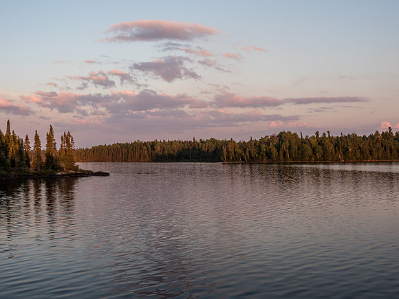 Evening at the Island Campsite on Telescope Lake.
