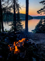 A cozy fire.