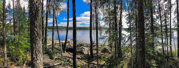 Campsite on Page Lake.
