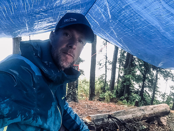 Survivor man on Onnie Lake.