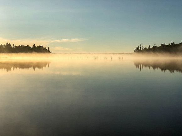 Morning mist on Telescope Lake.