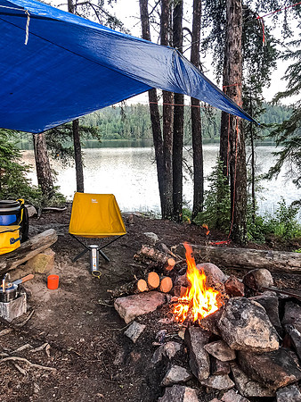 A cozy fire.