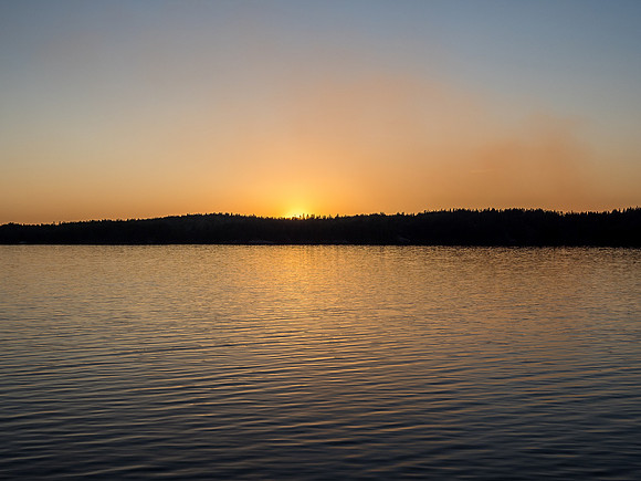 Evening at the Island Campsite on Telescope Lake.
