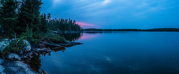 Evening from camp on Crystal Lake.