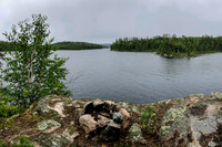 A nice alternate fire pit area on the Onnie Lake deluxe campsite.