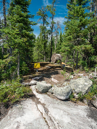 Campsite on Crystal Lake.
