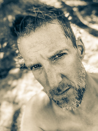 Bush man in Onnie Lake.