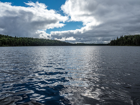 Paddling Hatchet Lake.
