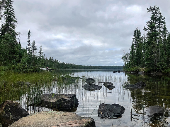 Hatchet Lake portage entrance from Douglas Lake.