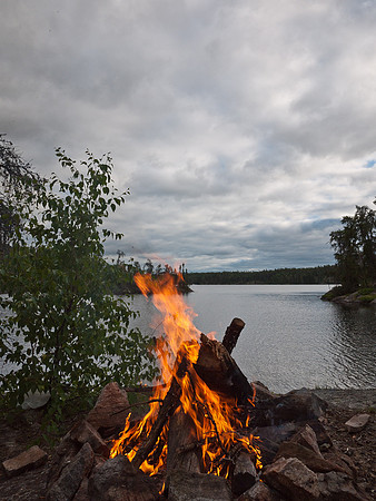 A cheery fire to dispel the gloom.