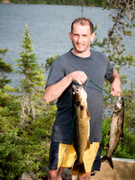 Hentie with his giant Walleye.