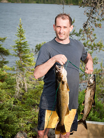 Hentie with his giant Walleye.