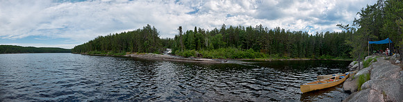 A complete view of our camp location including the walleye factory and our kitchen area.