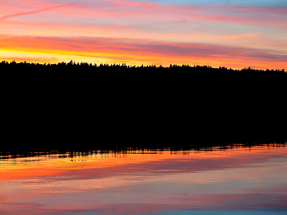One last gorgeous sunset from my canoe.