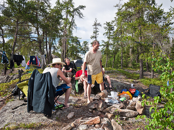 At camp on Welkin. We just managed to find a forest on the edge of the burn area.