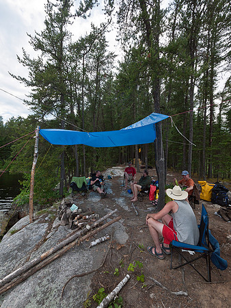 We had two nights in this camp so we set up a nice kitchen / eating area.