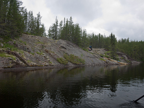 A steep portage as we work our way towards Welkin now.