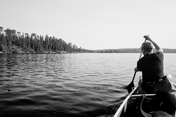 Paddling down Kilburn Lake.