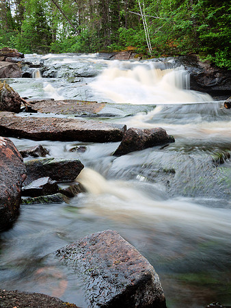 I took an hour to try to capture the waterfall across from camp.