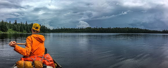 This is what Niko and I were running from after our last 100m portage into Telescope Lake!