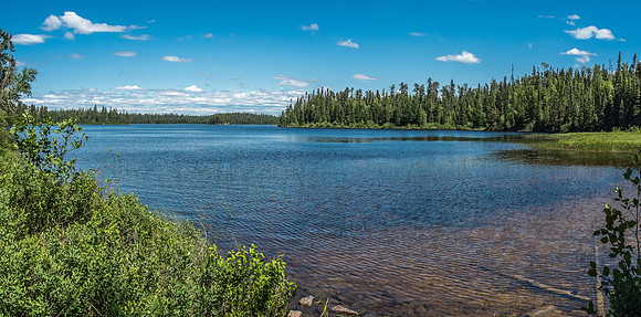 I clearly remember standing in this spot, looking at the first unnamed lake after the 350m starting portage.