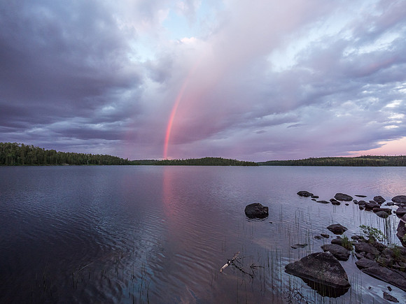 A great day ends on a positive note. Not just one rainbow but two! And it didn't even rain on us.