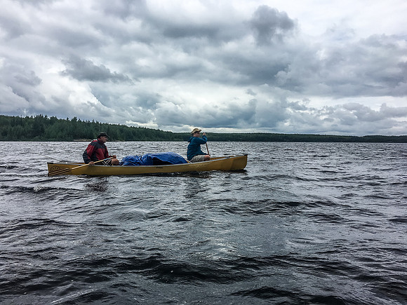 Paddling on Optic Lake.