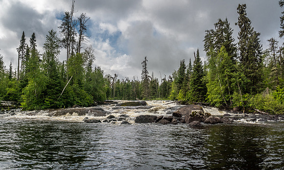 The 275m portage between Hansen and Rostoul Lake goes around this lovely set of rapids on the Rostoul River.