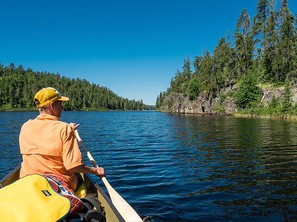 Paddling out of Onnie on a perfect summer day.