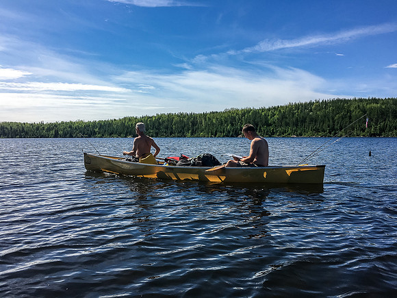 Enjoying a gorgeous day on Embryo Lake.
