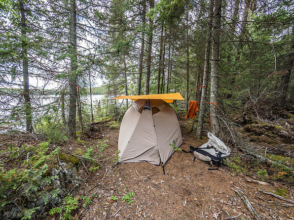 Our tent site on Middle Glenn - island camp site.