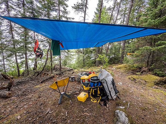 Our tent site on Middle Glenn - island camp site.