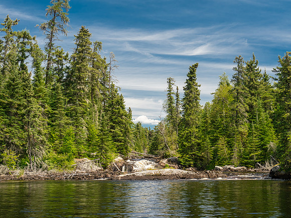 Another set of rapids along the Rostoul River which one of the 250m portages between Optic and Glenn goes around.