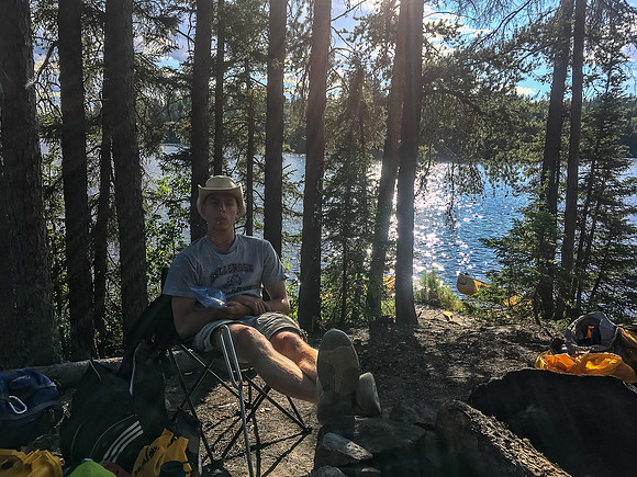 Camp on Onnie Lake.