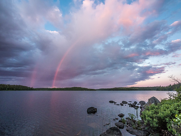 A great day ends on a positive note. Not just one rainbow but two! And it didn't even rain on us.