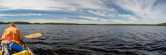 A hot paddle down Optic Lake.